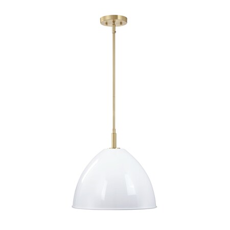 Designers Fountain Biba 60 Watt 1 Light Brushed Gold with Ice Mist Shade Pendant D300M-15P-BG